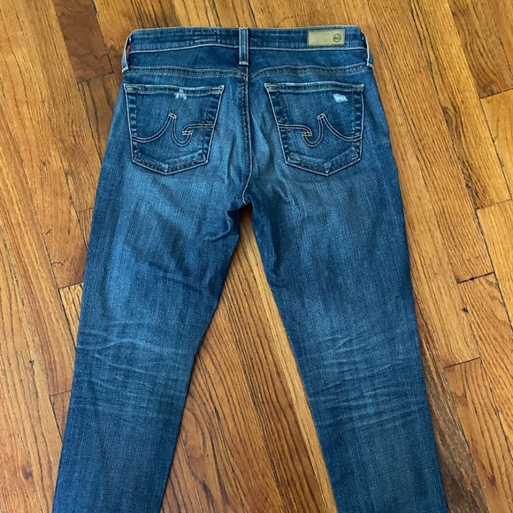 AG distressed skinny jean, Size: 26, Color: distressed blue - Picture 3 of 5